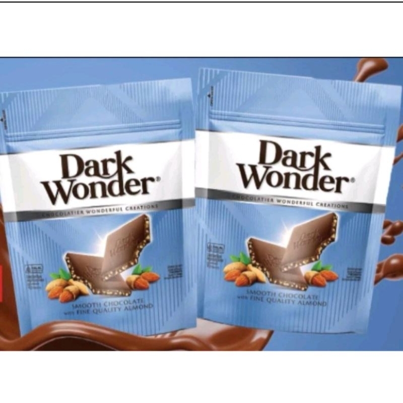 

Dark Wonder Fine Chocolate Almond 140gr Premium Dark Chocolate