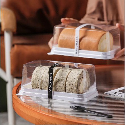 10pcs tray mika kue PREMIUM mika box kotak roll cake mika bolu gulung dessert tray cake