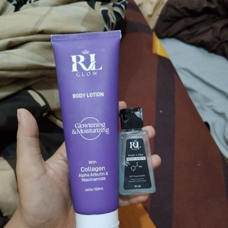 preloved RL glow body lotion free body serum
