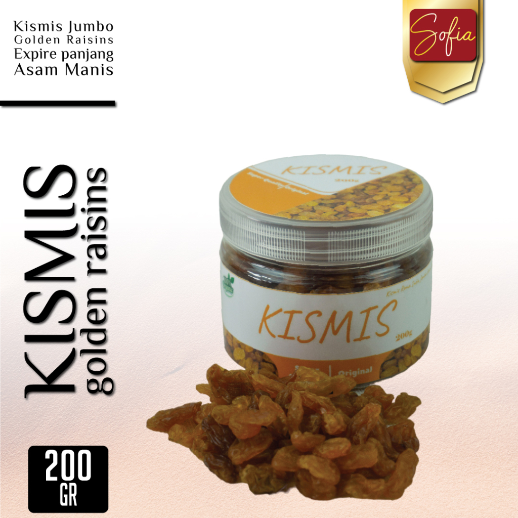 

Kismis Golden Raisin 200gr - Kismis Asam Manis - Kismis India 200g