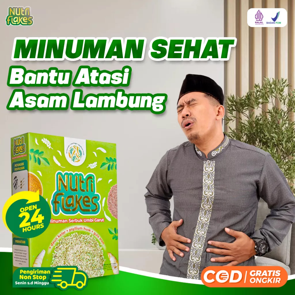 

''PROMOO||Nutriflakes seral Umbi Garut Atasi Asam Lambung Maag