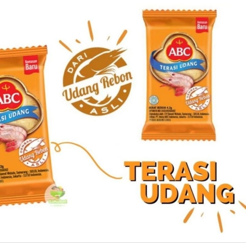 

ABC Terasi Sachet Udang Rebon Asli 3,8gr Halal Murah Praktis