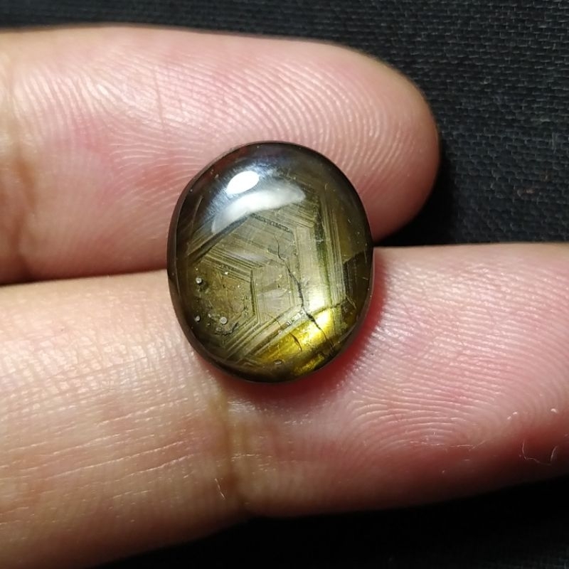 Natural Black Star Sapphire Bangsing serat golden ready blue safir ceylon kalimaya black opal emeral