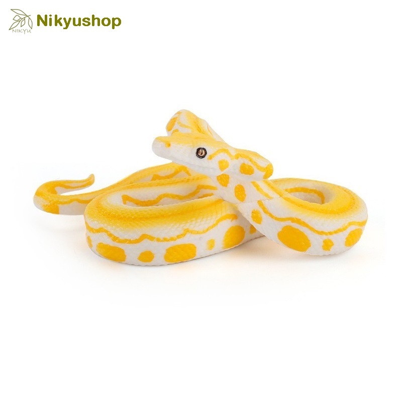 [Nikyushop] Mainan Edukasi Pajangan Replika Hewan Animal Figurine Ular Boa Albino Python Snake