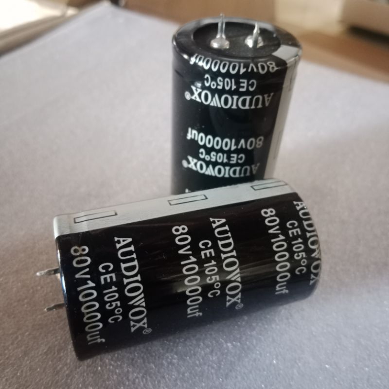 ELKO 80Volt 10000UF AUDIOVOX HITAM ORIGINAL ISI FULL ELKO 100VOLT 10000UF AUDIOVOX BAGUS BERKUALITAS