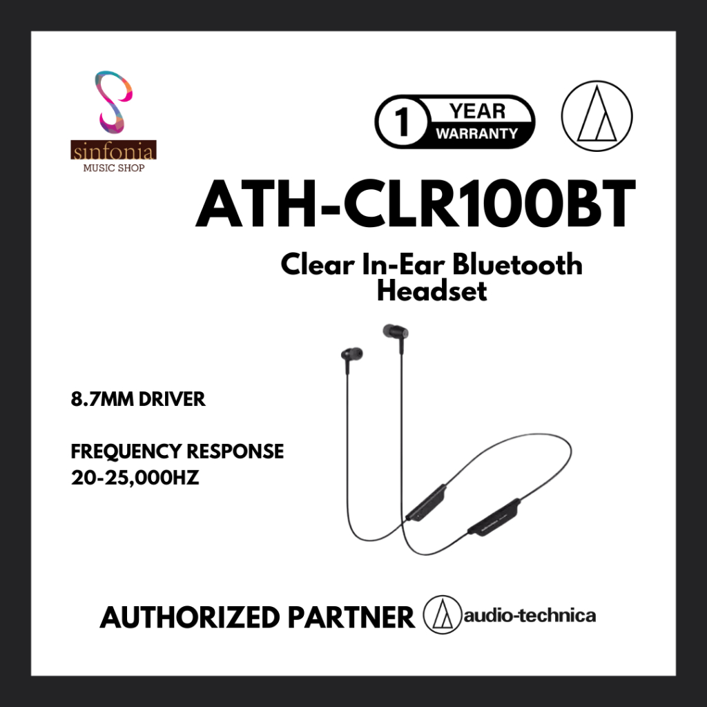 Audio-technica ATH-CLR100BT In-Ear Wireless Bluetooth Headphones