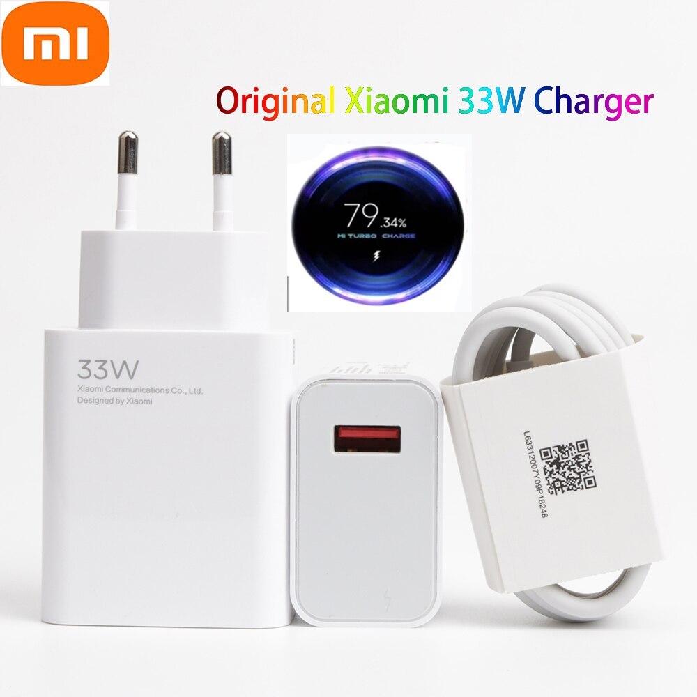 CHARGER XIAOMI 33W MICRO DAN TYPE C FAST CHARGING TRAVEL CHARGER XIAOMI 33W