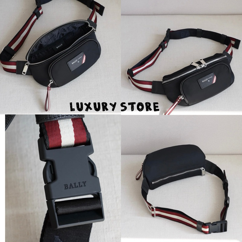 [SALE] Bally Waistbag Finlei Belt Bag Nylon Leather Original