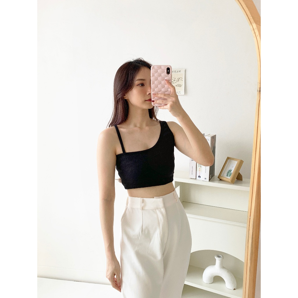 Korean Knit Tank Top Crop Top Rajut Korea Basic Tank B1270