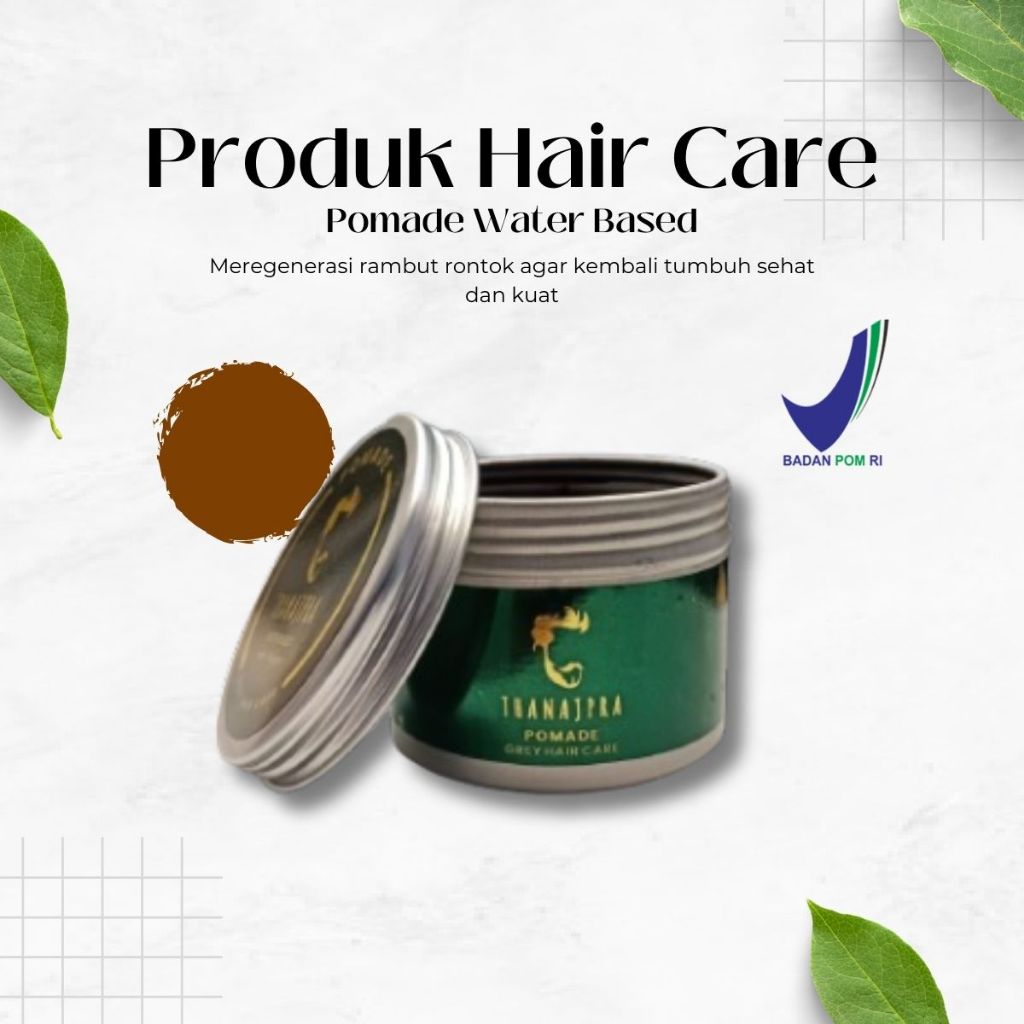 Pomade warna rambut hitam waterbased 150gr penghitam rambut pria herbal penyubur rambut terbaik