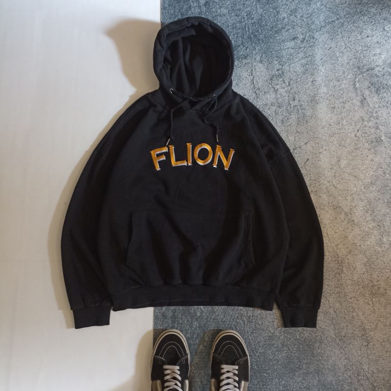 FLION BIGLOGO OFFICIAL TAG HOODIE BLACK