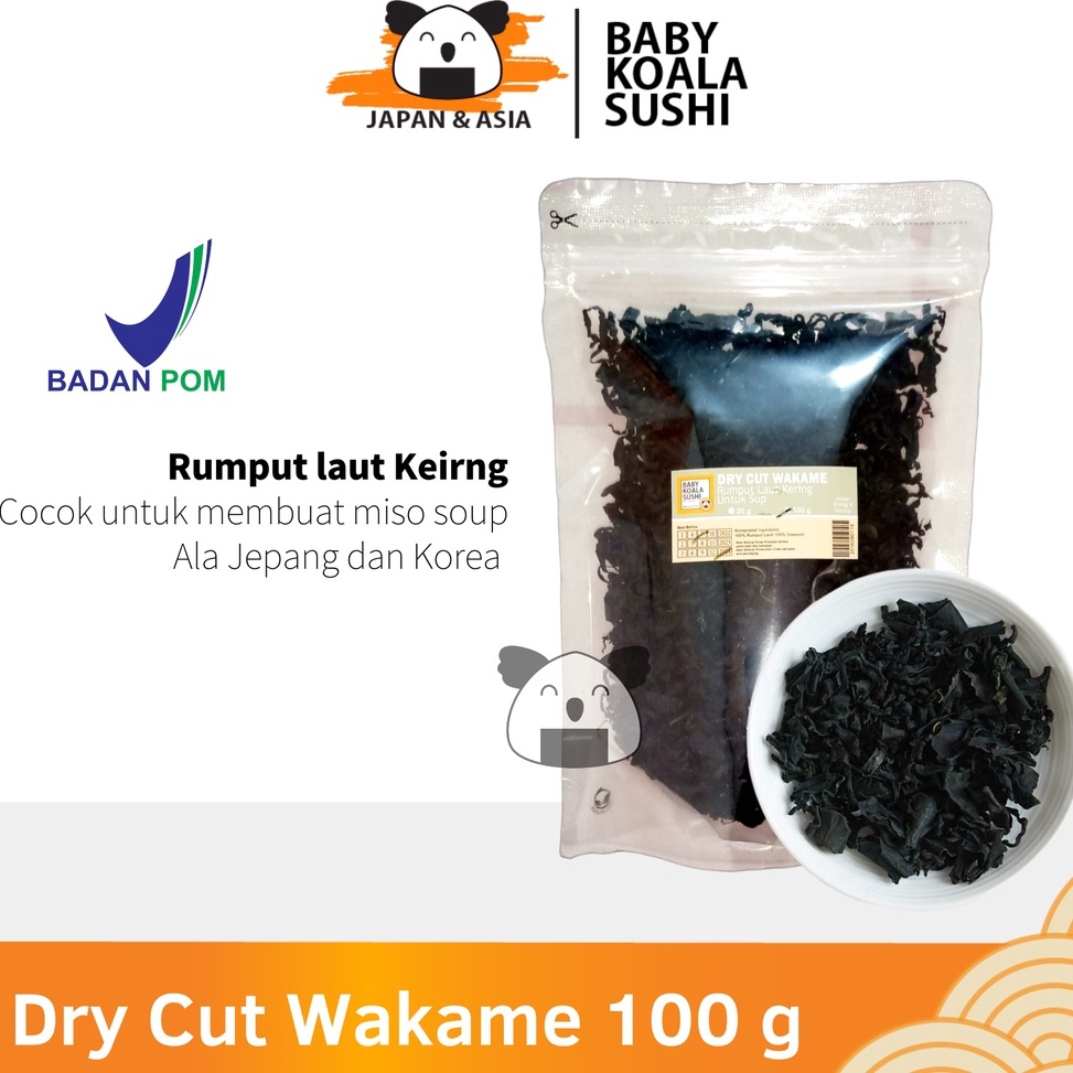 

C95 DRY WAKAME Rumput Laut Kering 1 g Dried Cut Wakame Import for Miso Sup Ramen Udon Discount Today