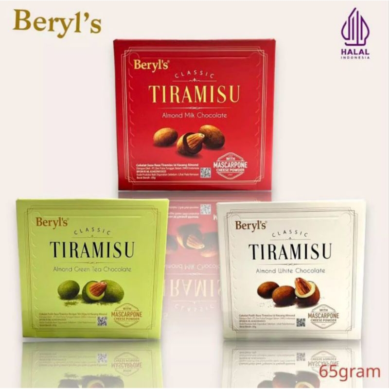 

Beryl'S Classic Tiramisu Almond Box Chocolate - Cokelat Malaysia Import 65g