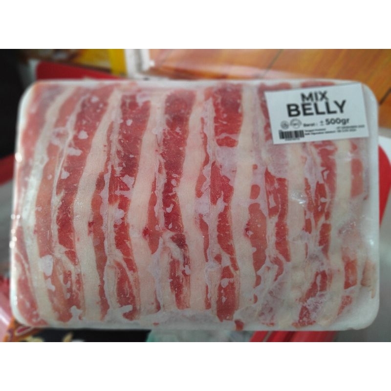daging slice shortplate mix atau belly mix 500gr