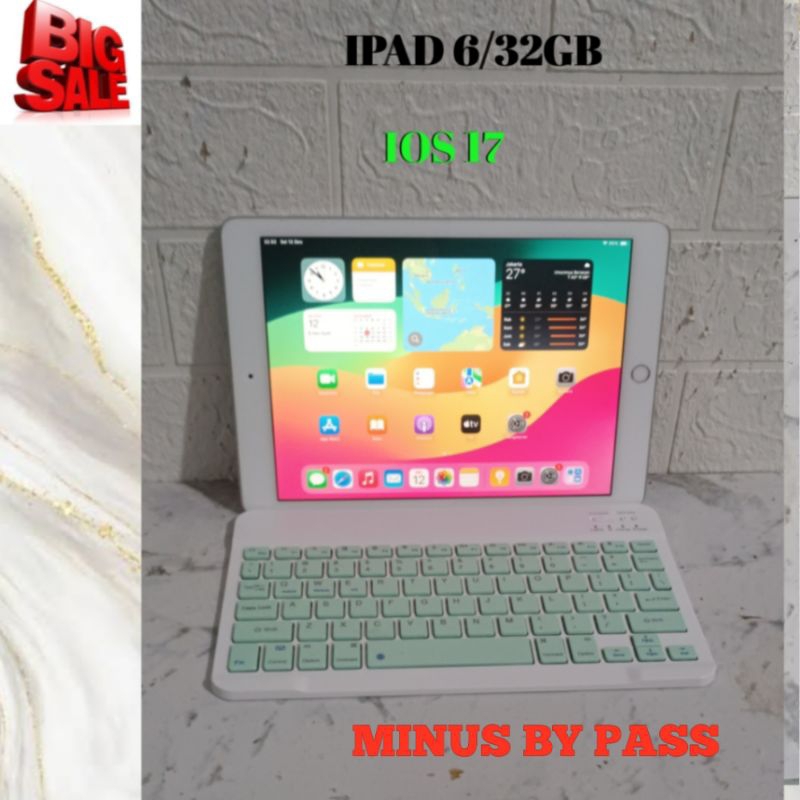 IPAD 6/32GB | BY PASS | WI-FI ONLY | SECOND ORY | BONUS KEYBOARD WIRELESS & SOFTCASE