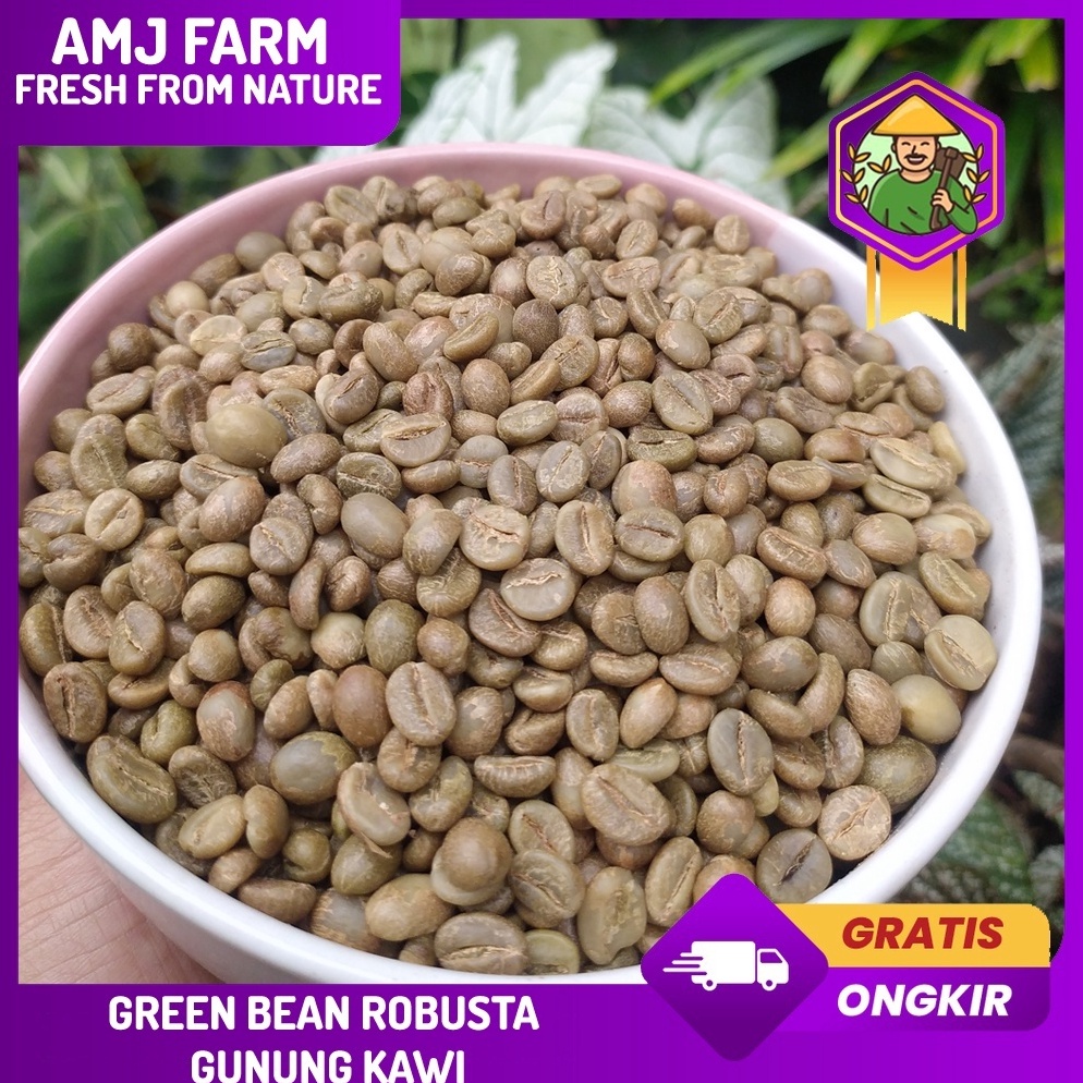 

N32 PREMIUM QUALITY 1 Kg Green Bean Kopi Robusta Gunung Kawi Kopi Robusta Mentah Biji Kopi Pilihan AMJ FARM Flash Buy