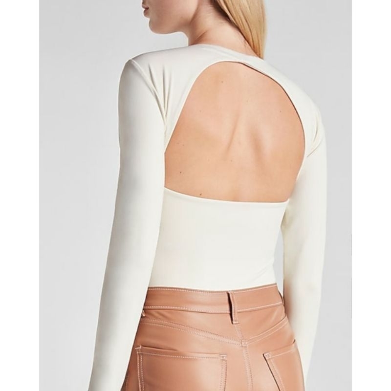 Express bodysuit long sleeve body contour