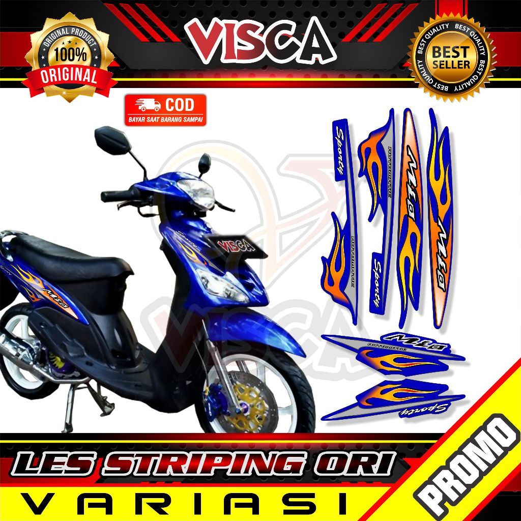 Stiker Striping Mio Sporty - Stiker Striping Mio Smile Variasi API