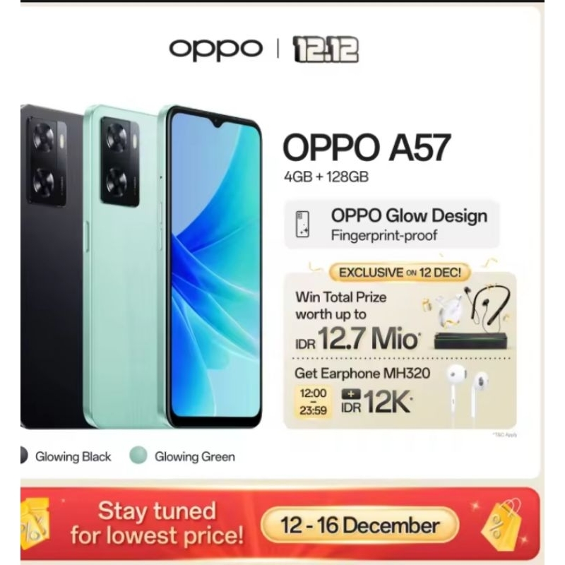 Oppo A57 Ram 6 GB Rom 128 GB Handphone