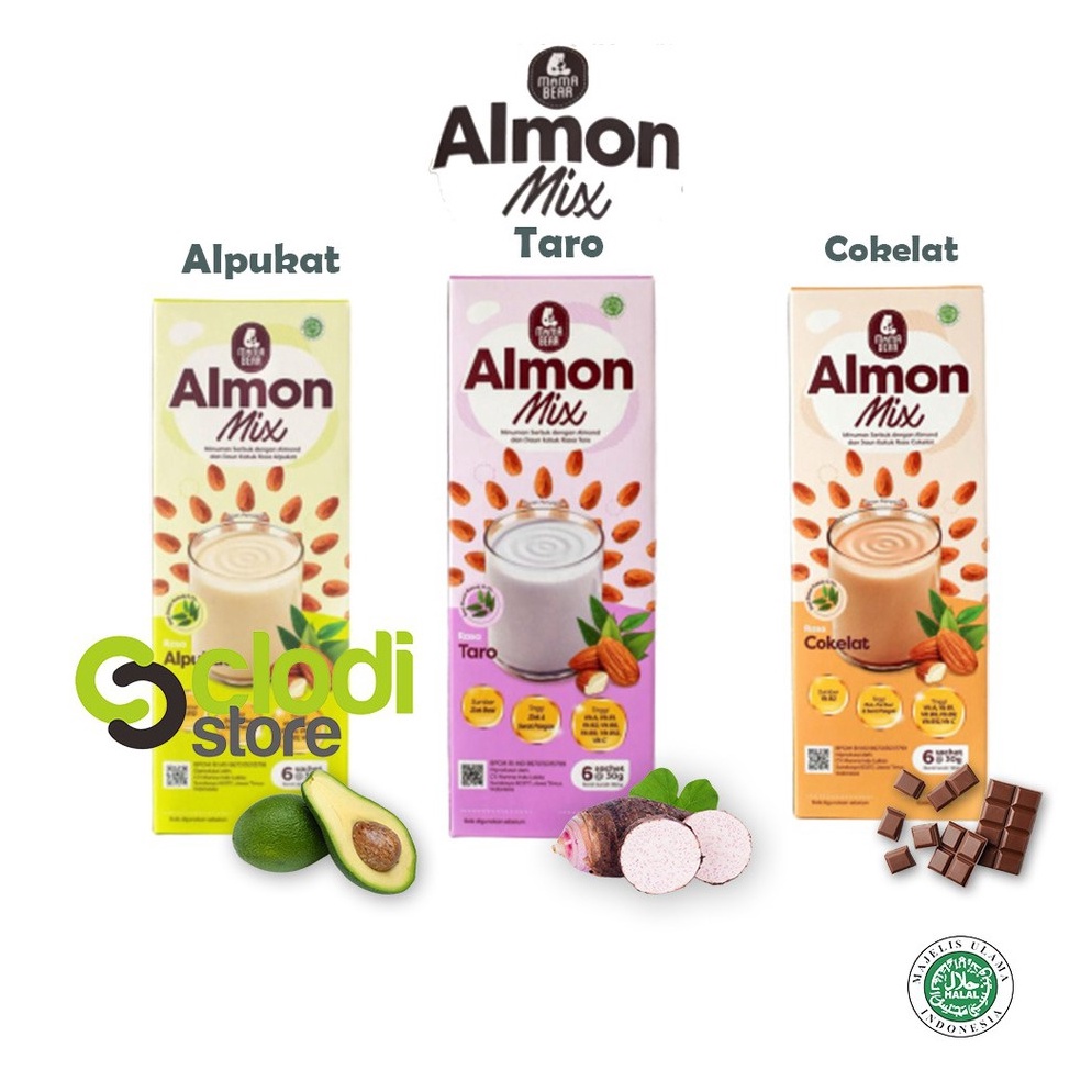 H33 MamaBear Almon Mix Susu Almond  katuk ASI Booster asi Asi Booster penambah asi Mama Bear AsiBoos