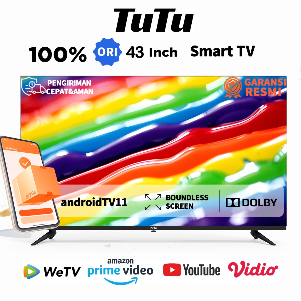TuTu  ANDROID TV 43 inch LED TV42/43 inch Televisi 100% 43inch TV Smart tv android smart tv 43 inch