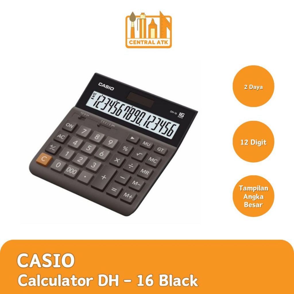 

CALCULATOR / KALKULATOR CASIO DH-16 BLACK