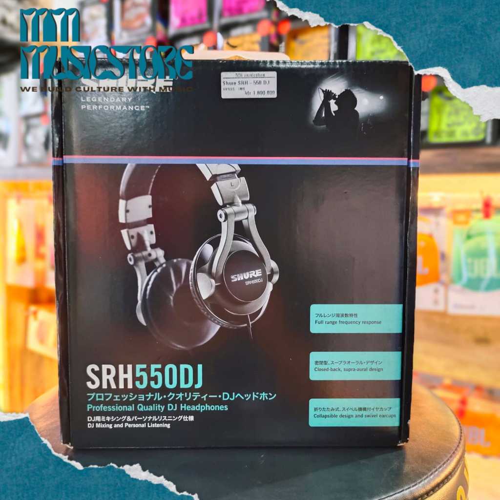 Headphone Shure SRH550DJ-A Professional Quality DJ Headphone