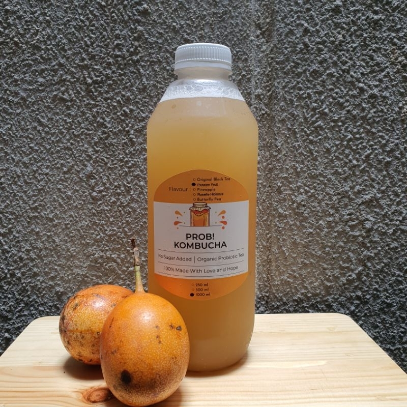 

Kombucha Passion Fruit - Markisa - Probiotic Drink - Low Sugar