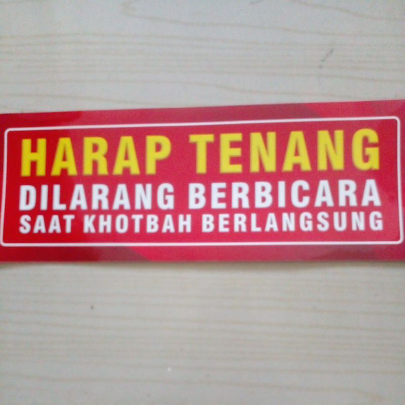 

Stiker Harap Tenang Dilarang Berbicara Saat Khotbah Berlangsung