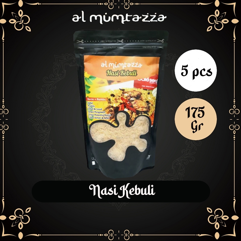 

Al mumtazza Nasi beras Timur Tengah Varian Kebuli 175gr /Isi 5 pcs Best Seller Produk