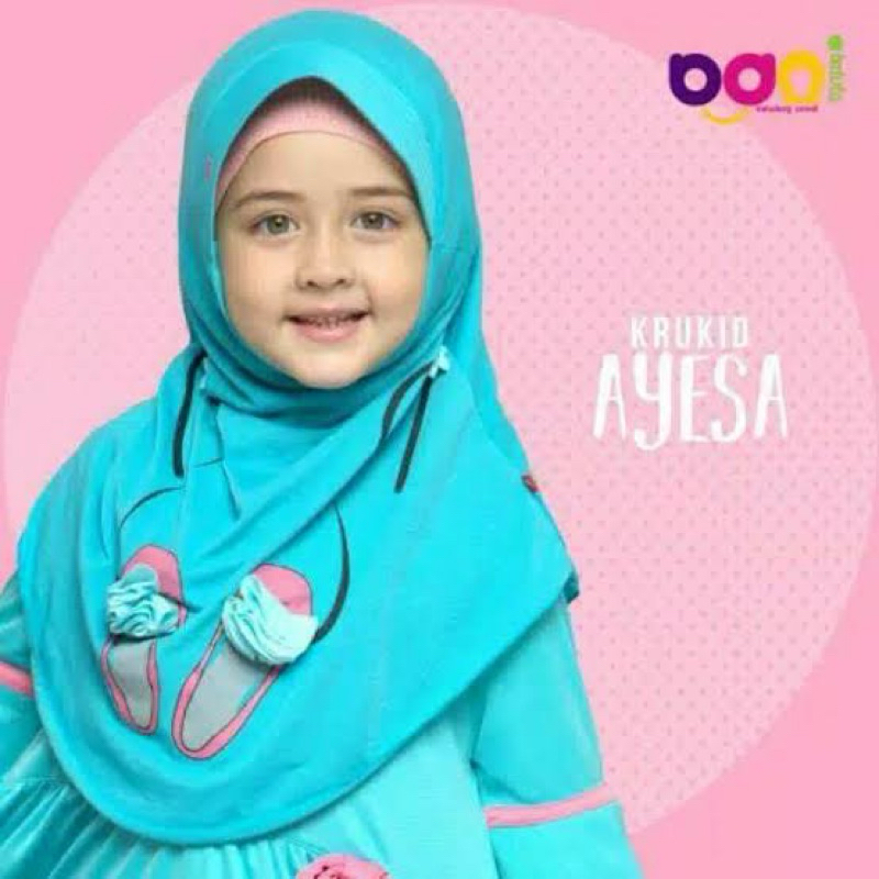 KERUDUNG INSTAN ANAK BANI BATUTA / BANI KRUKID AYESA / READY SIZE 2-3 TAHUN