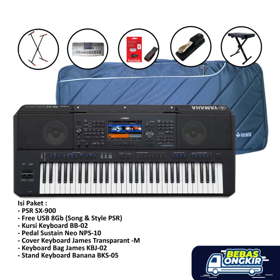 Paket Premium Keyboard Yamaha PSR SX-900 / Keyboard PSR SX 900 / SX900 - SATUAN