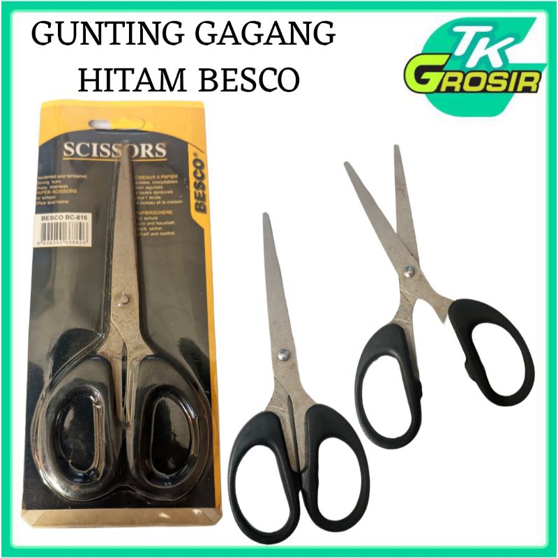 

Gunting Gagang Besco Hitam Medium/Gunting Kertas/Gunting Murah