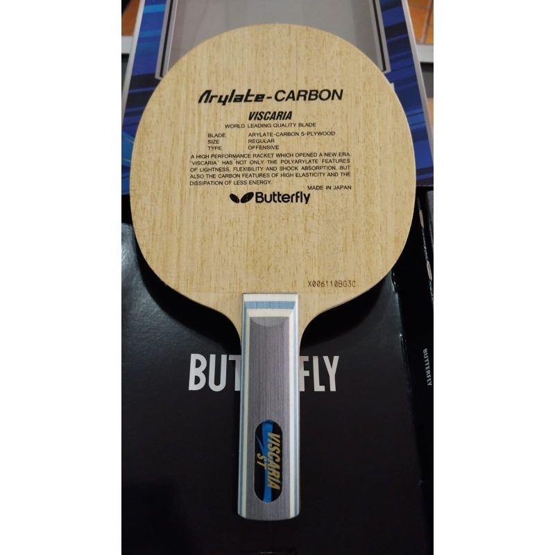 Kayu Bet Butterfly Viscaria ST (Like New) / Kayu Bet Pingpong Tenis Meja (BEKAS)