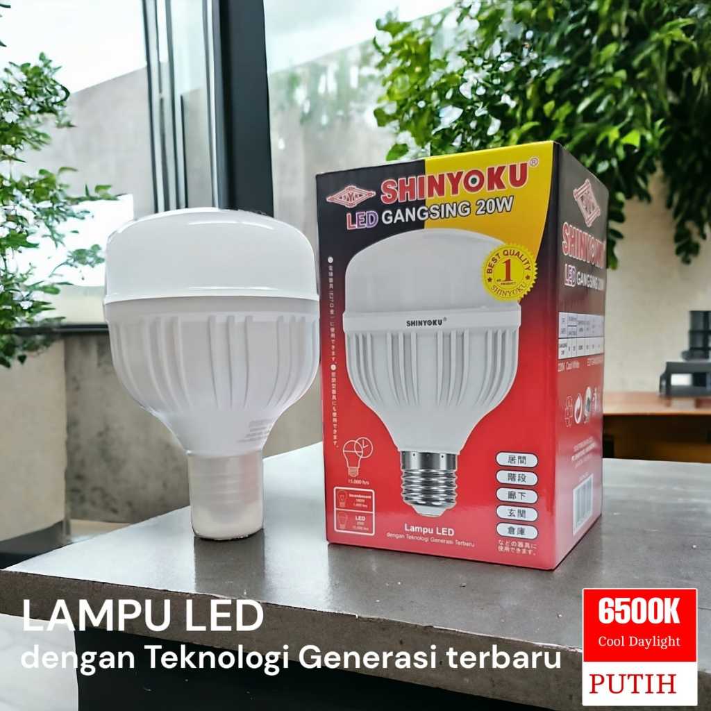 SHINYOKU LED GANGSING 20 WATT / LAMPU LED SHINYOKU 20 WATT COOL WHITE 6500K