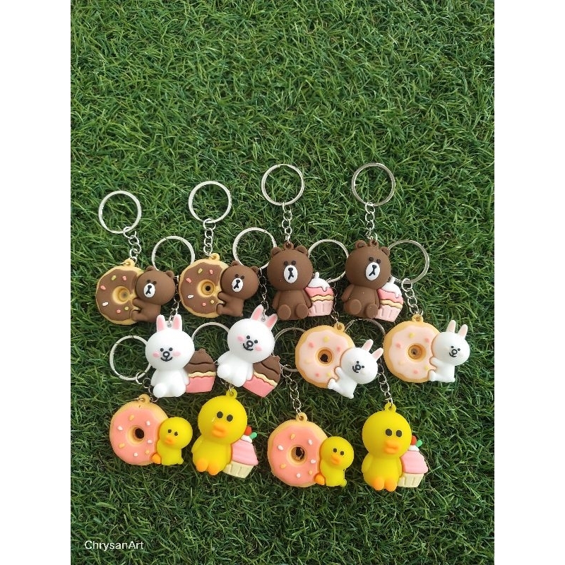 Gantungan Kunci Boneka/Ganci boneka beruang/boneka bebek/Tikus/Kucing