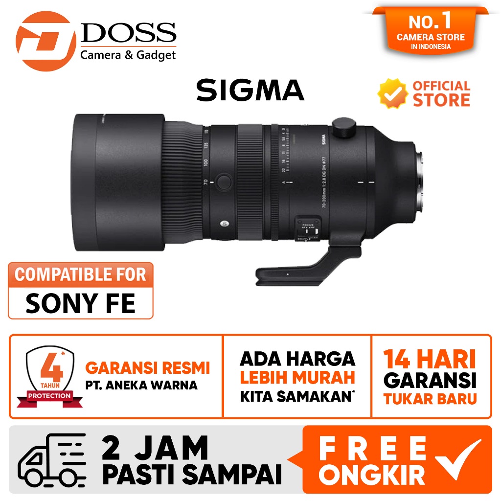 Sigma 70-200mm f2.8 DG DN OS Sports Lens Sony FE 70-200 mm f2/8