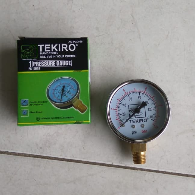 Pressure Gauge 10 Bar Tekiro dan 16 Bar Tekiro