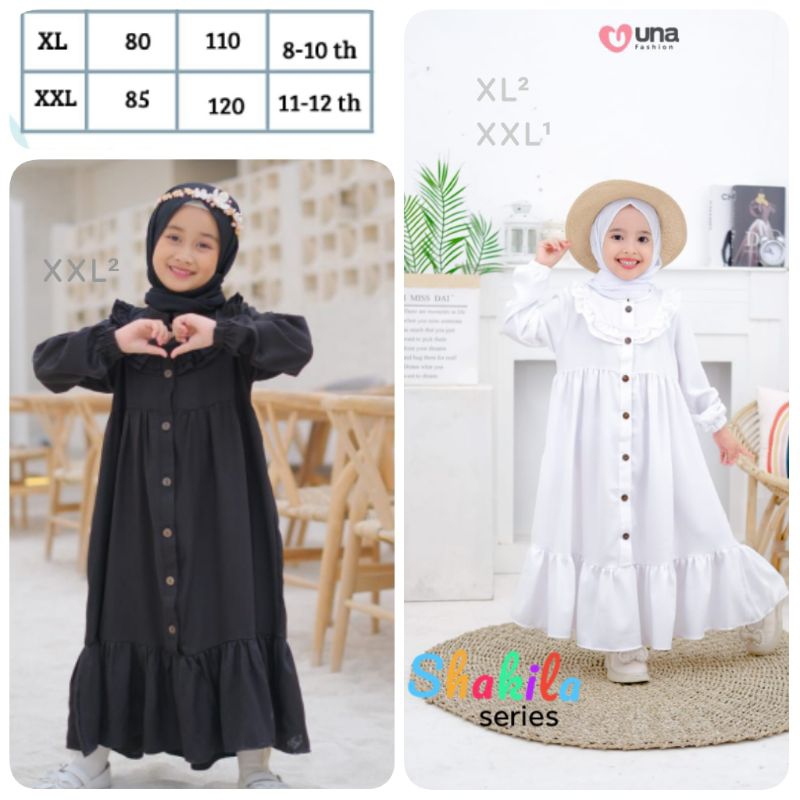 ⭐READY⭐Gamis Anak Perempuan SHAKILA Set Pashtan by UnaFashion