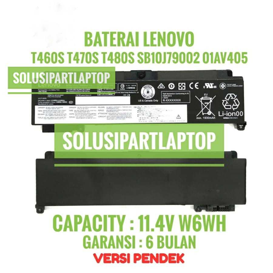Battery Baterai ThinkPad T460s T470s T480s Versi Pendek ori