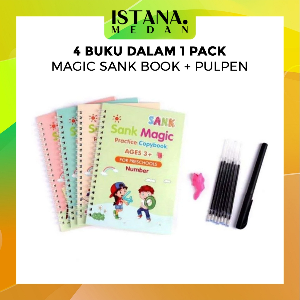 

4 BUKU DALAM 1 PACK MAGIC SANK BOOK + PULPEN