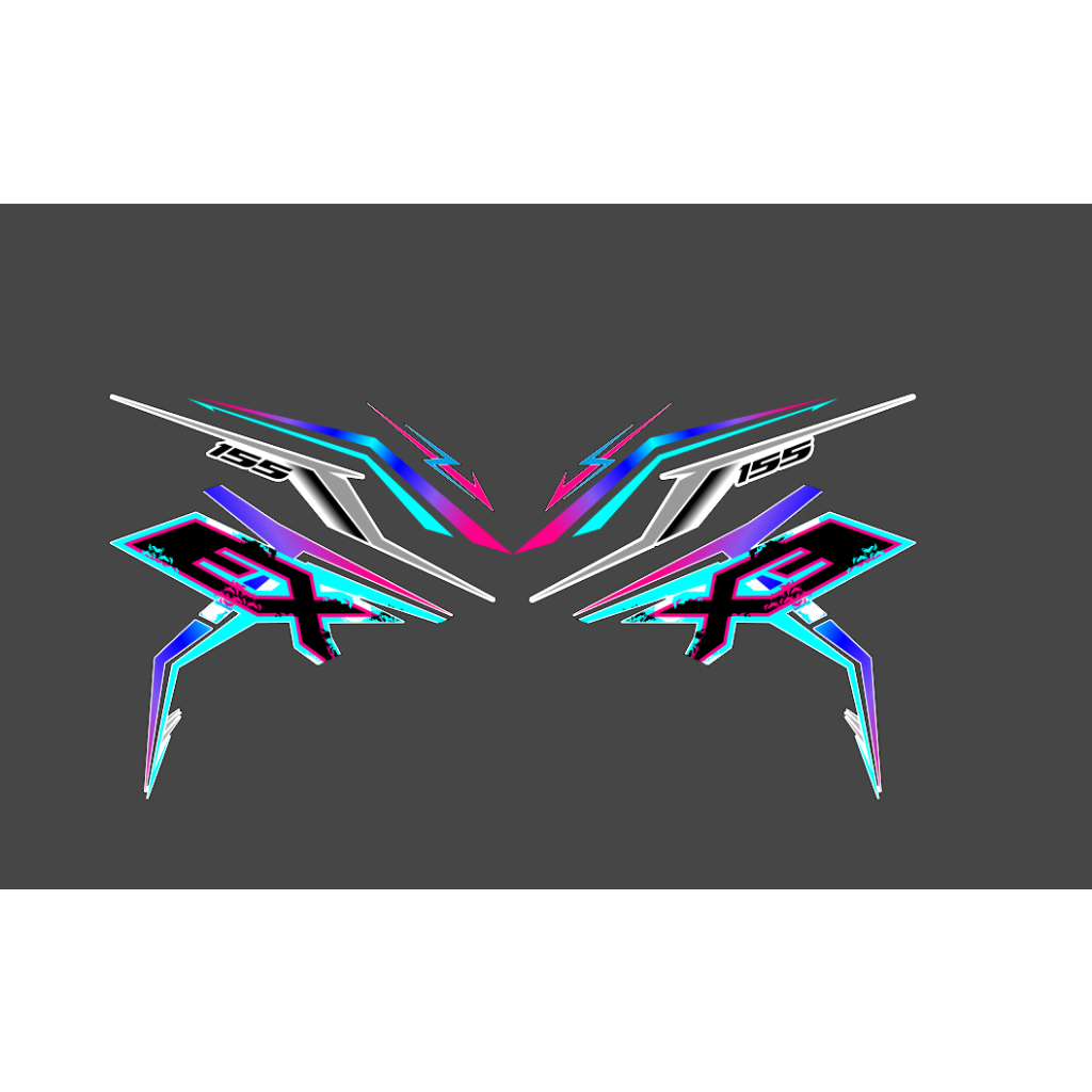 sticker striping aerox new motif thailand