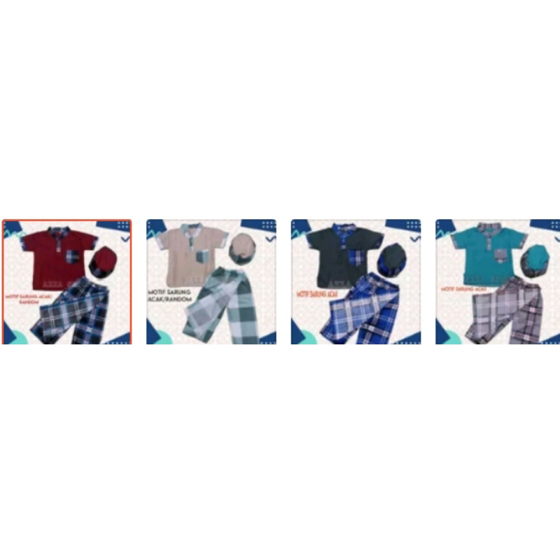 set baju koko, sarung celana & peci murah se Medan