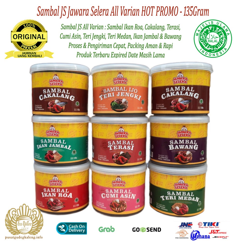 

Sambal JS Jawara Selera All Varian HOT PROMO - 135Gram