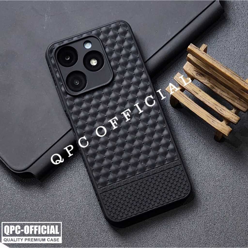 Itel A70 Softcase Black Premium 3D Design Case Anti Licin Itel A70