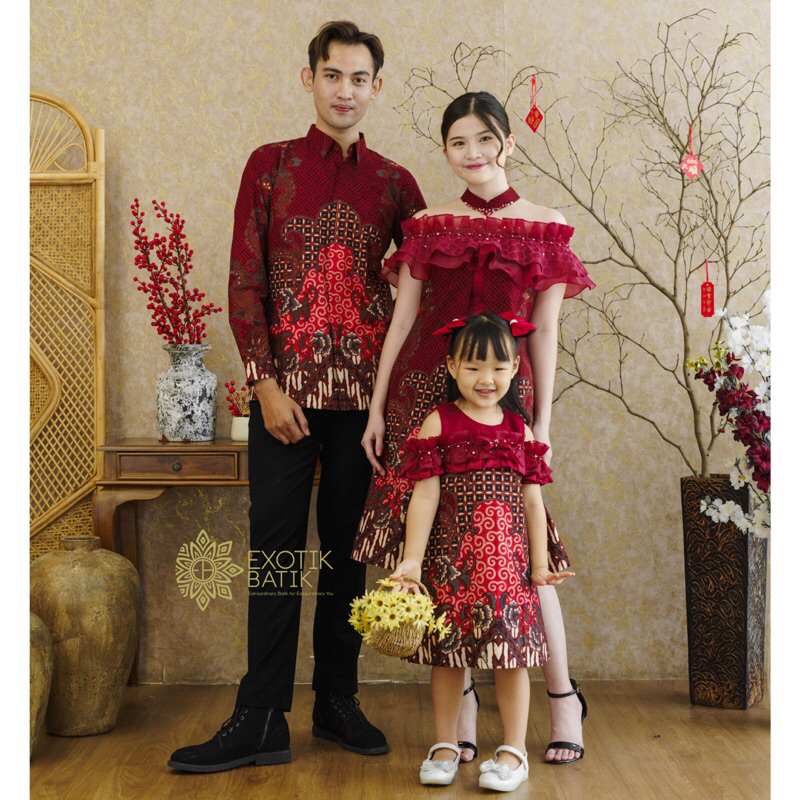 Prosperity Batik Imlek / Batik Couple / Batik family set dan kemeja