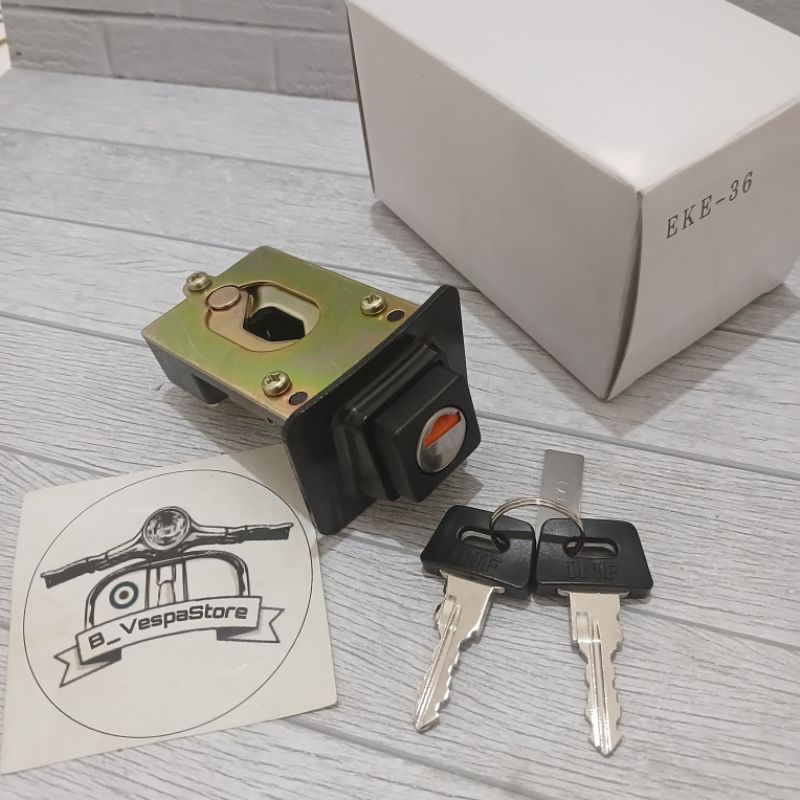 Rumah kunci jok vespa spartan komplit / Kunci jok spartan