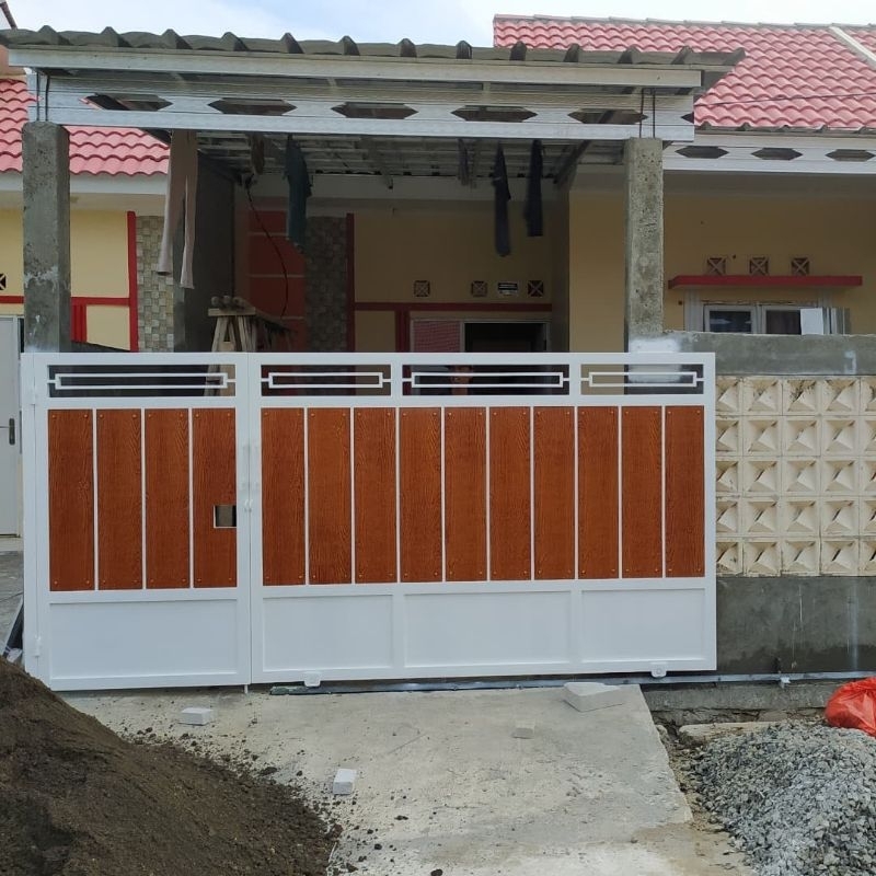 pagar grc motip kayu