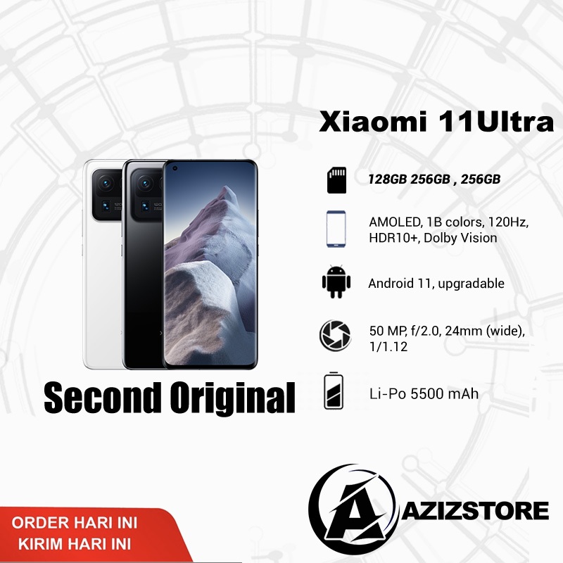 (Sinyal Permanen) Xiaomi 11 Ultra 5G Second Original 512GB 256GB Snapdragon 888 5G FULLSET LIKE NEW