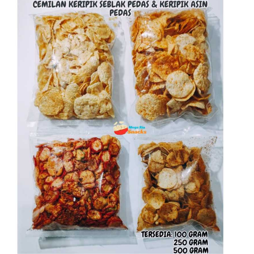 

Kerupuk Seblak pedas/Opak original&pedas/ Keripik Moring